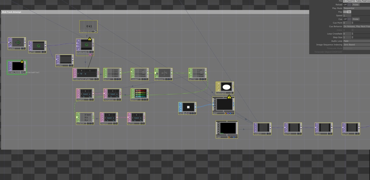 Interaction exploration - Blob tracking; Attempted but it didn't do much besides aesthetics, took too much CPU + GPU power to justify