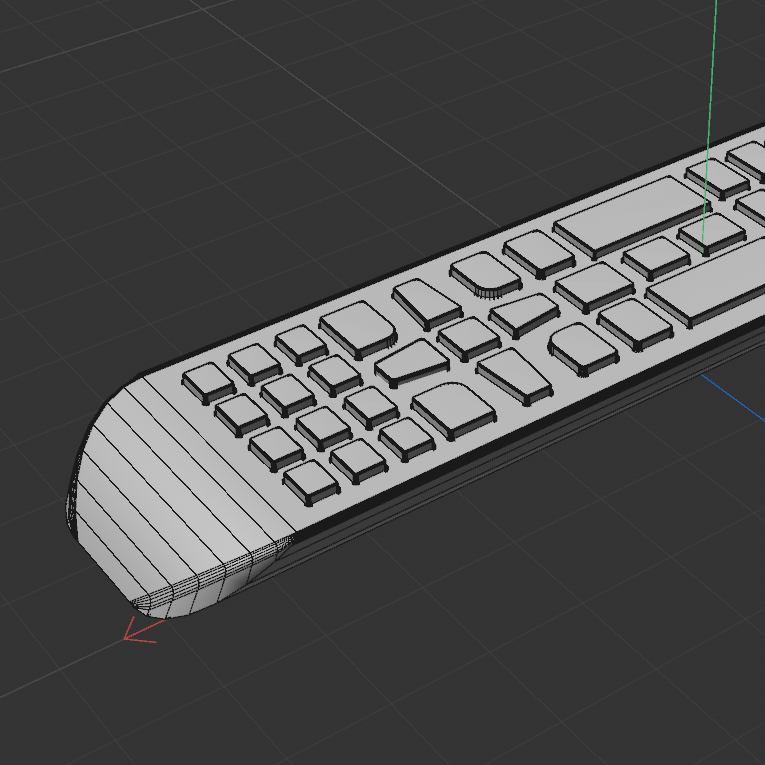 Remote model: body curves detail