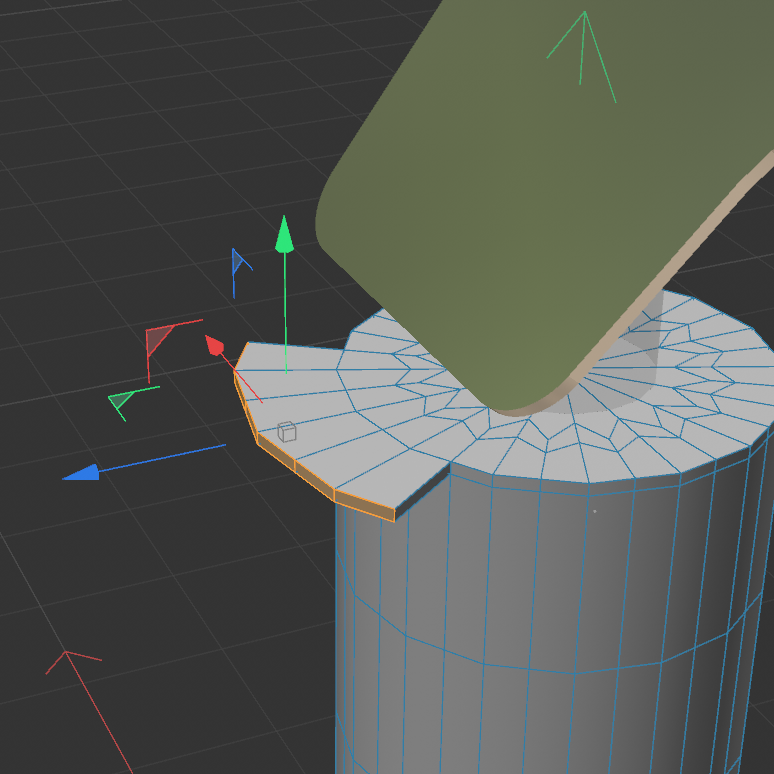 Hair trimmer model: extrude process