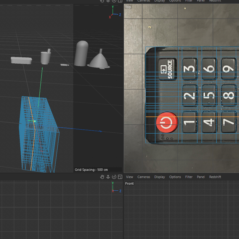 Remote model: button process