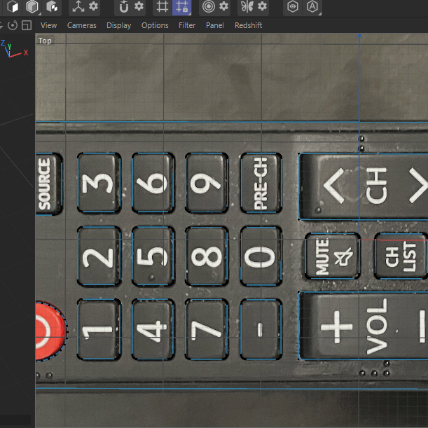 Remote model: button process