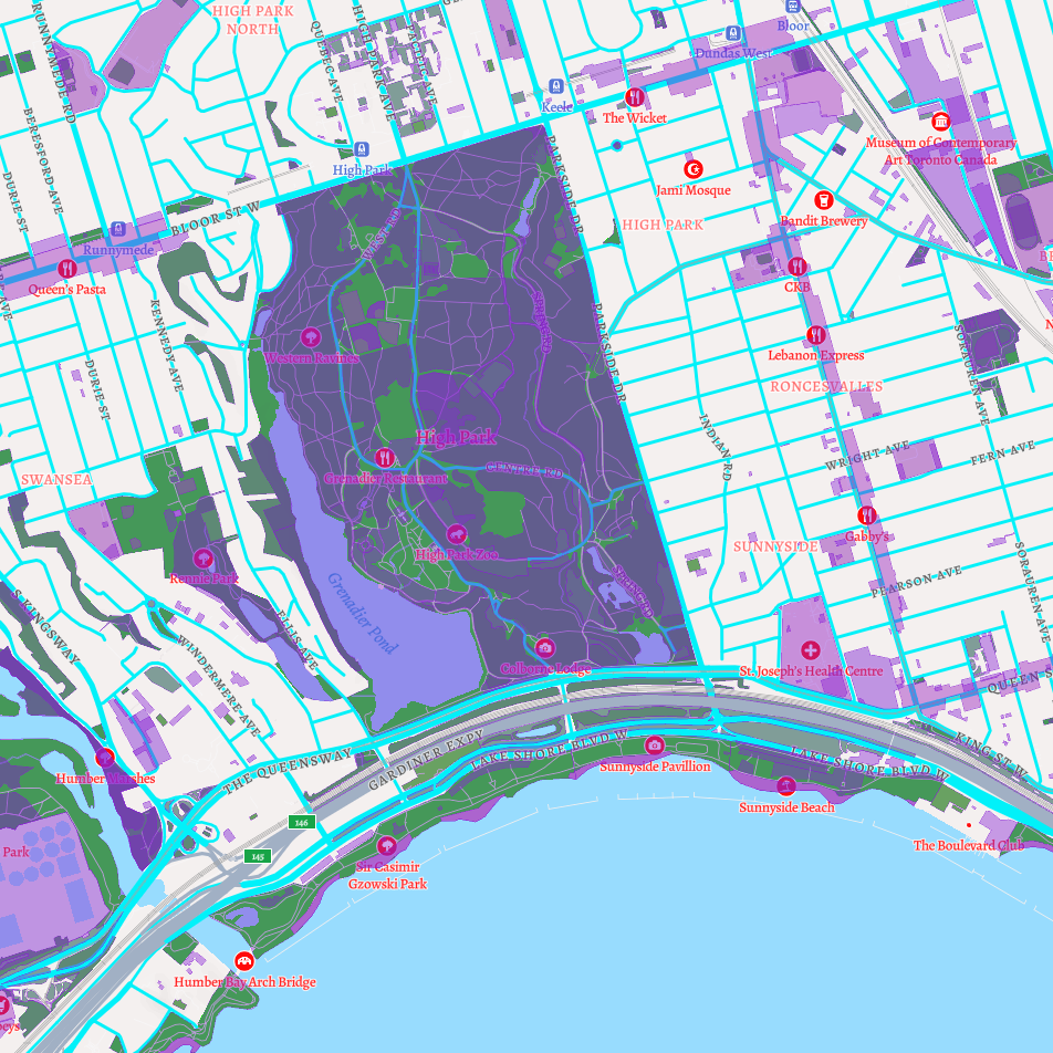 Mapbox Exploration: Colours, functions, labels, data categories