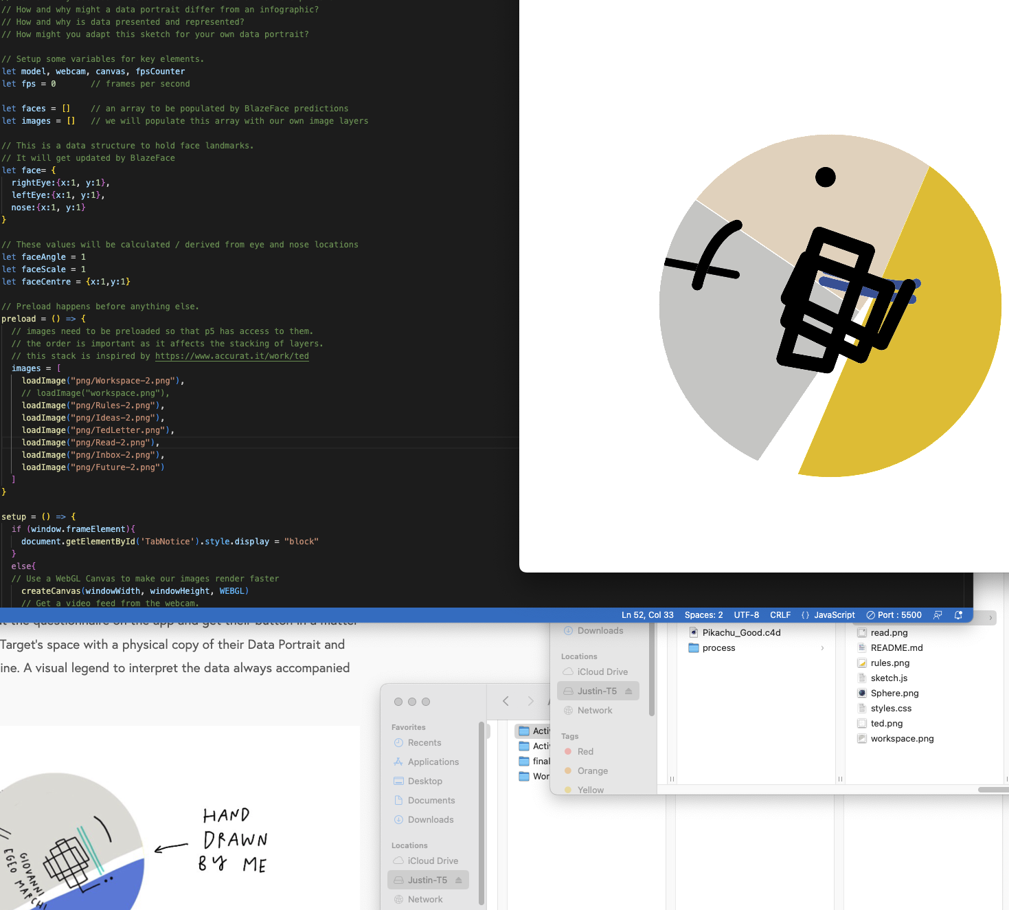 p5.js BlazeFace/ 2D Mirror exploration